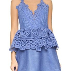 Self-Portrait Lace Peplum Cocktail Dress